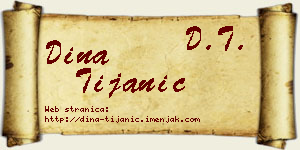 Dina Tijanić vizit kartica